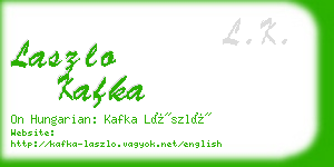 laszlo kafka business card